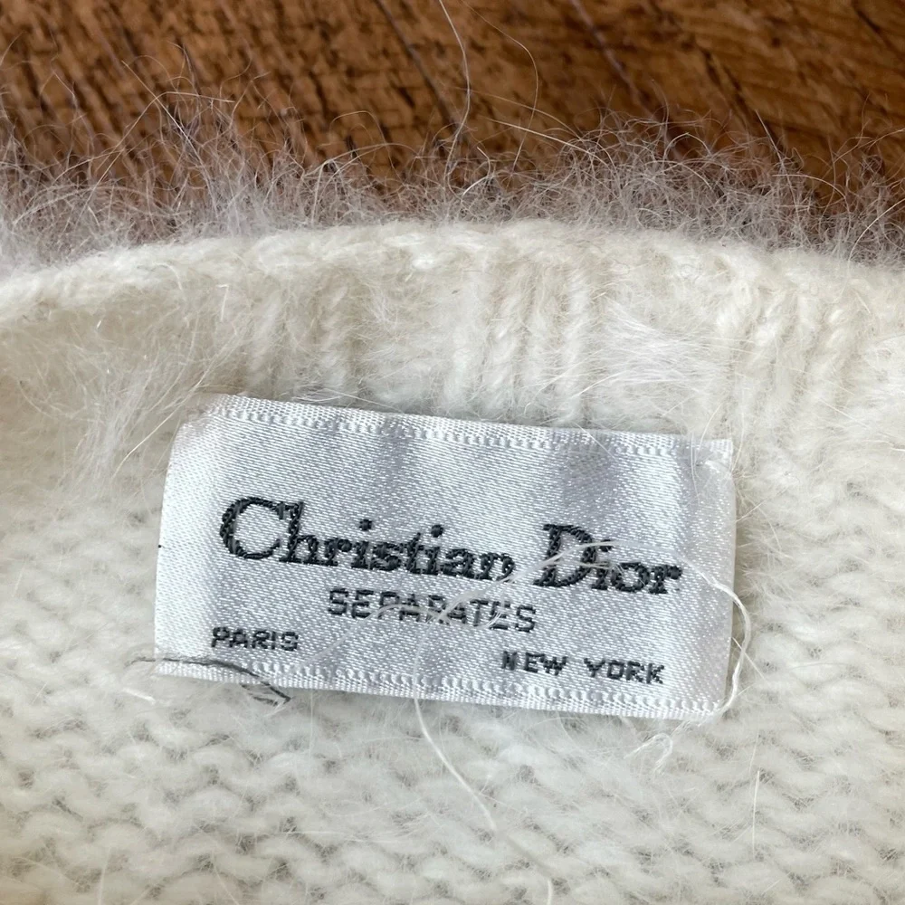 Christian Dior Separates Vintage Mohair Blend Knit Sweater - Picture 6 of 9
